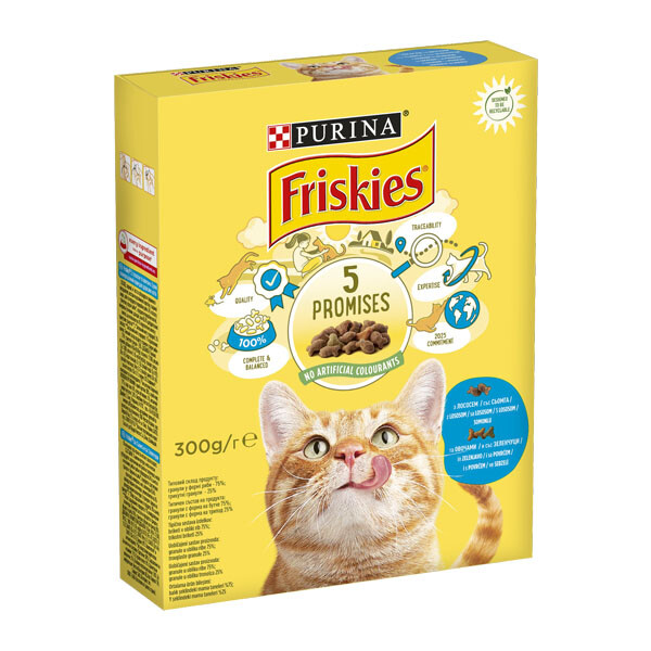 Friskies Сухий корм (лосось та овочі) 300 г