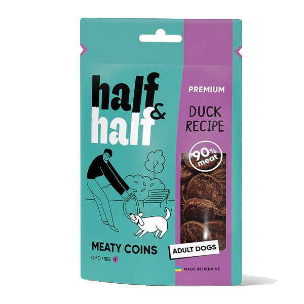 Half&Half ласощі для дорослих собак з качкою 100 г