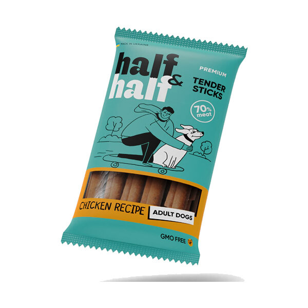 Half&Half ласощі для дорослих собак з куркою 100 г