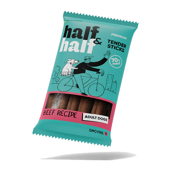 Half&Half ласощі для дорослих собак з яловичиною 100 г