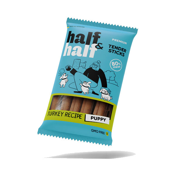 Half&Half ласощі для цуценят з індичкою 100 г