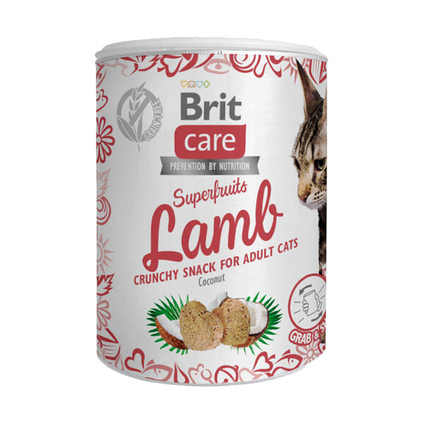 Brit Care Superfruits ласощі для котів з ягням 100 г