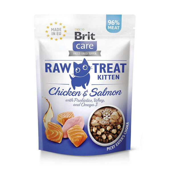 Brit Care Raw Treat ласощі для кошенят з куркою і лососем 40 г