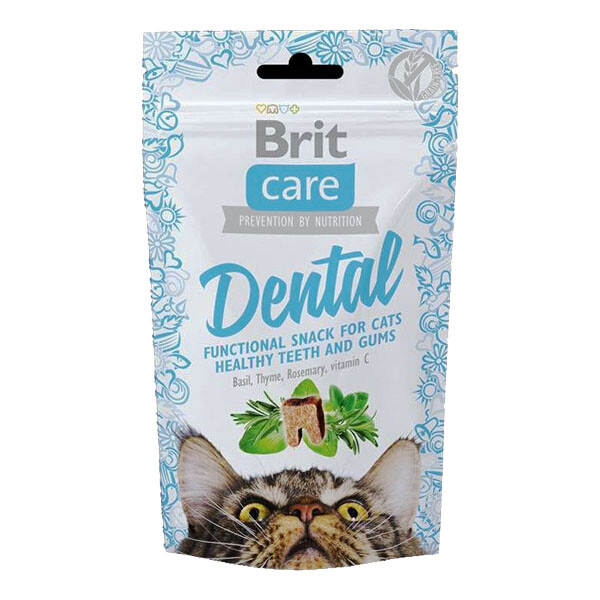 Brit Care ласощі для підтримки здоров'я зубів у котів 50 г