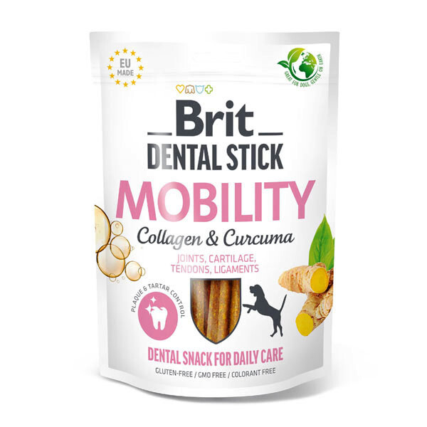 Brit Care Stick Mobility ласощі для здоров'я суглобів у собак (колаген і куркума) 251 г