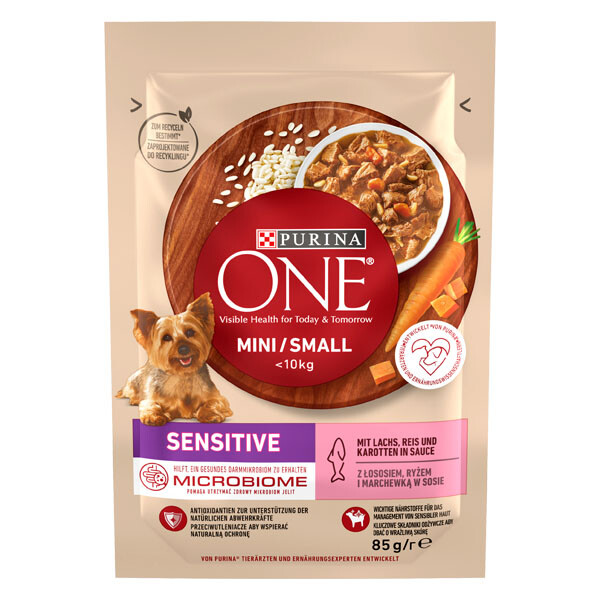 Purina One Вологий корм для дорослих собак малих порід (лосось, рис та морква) 85 г
